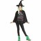 Kids Black Green Purple Witch Poncho Costume Halloween Outfit